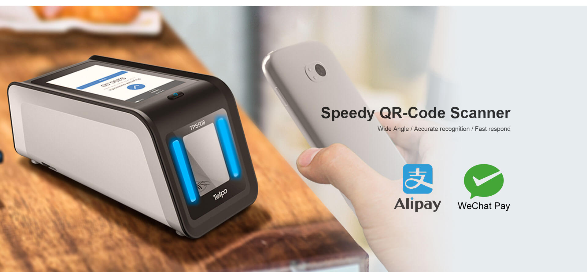 TPS508 Wide Angle Speedy QR-Code Scanner POS device 